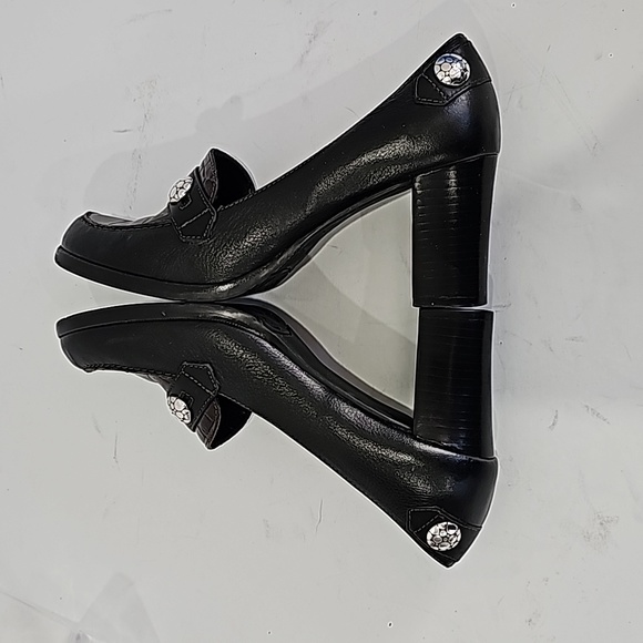 Brighton Debra Brown Leather pumps block heel Size 7.5 - Picture 6 of 10